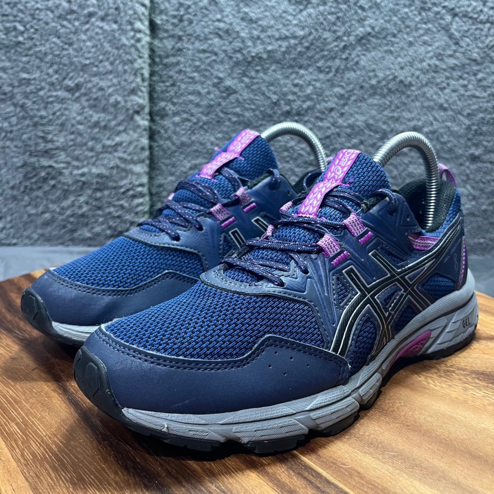ASICS Gel Venture 8 Women's Navy Purple Trail‎ Running Shoes Sneakers Size 8 - Picture 5 of 12